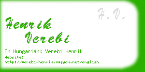 henrik verebi business card